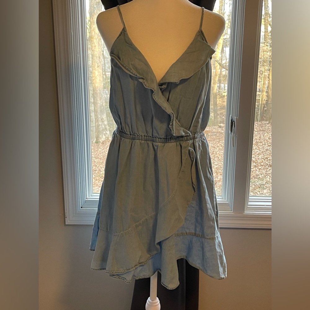 Express Wrap Lightweight Denim Dress Size Medium